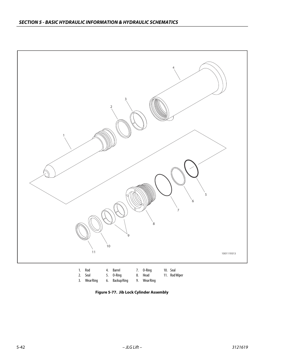 Jib lock cylinder assembly -42 | JLG 1850SJ Service Manual User Manual | Page 212 / 452