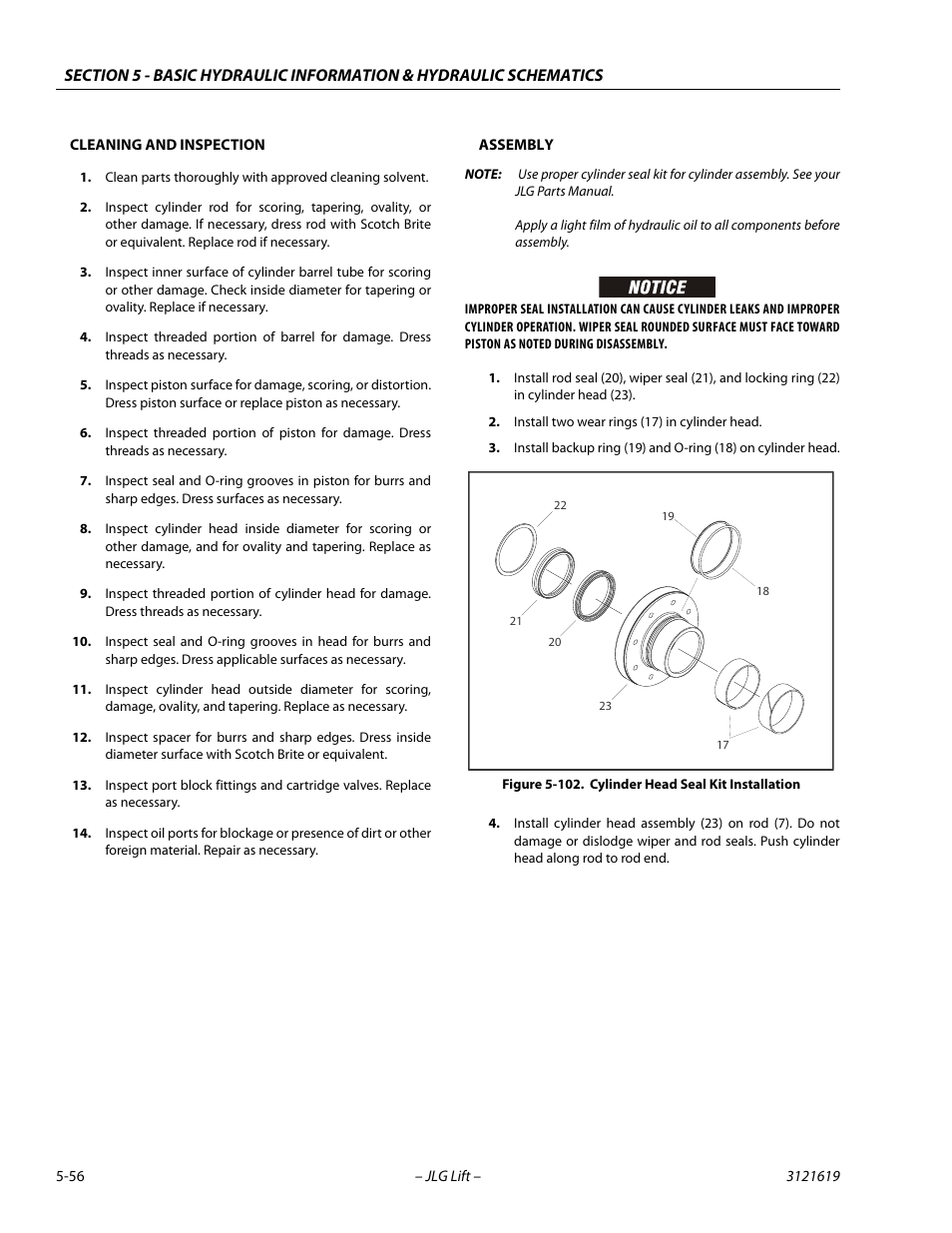 Cylinder head seal kit installation -56 | JLG 1850SJ Service Manual User Manual | Page 226 / 452