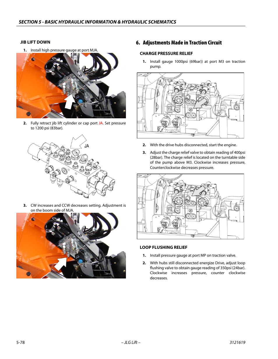 Adjustments made in traction circuit, Adjustments made in traction circuit -78 | JLG 1850SJ Service Manual User Manual | Page 248 / 452