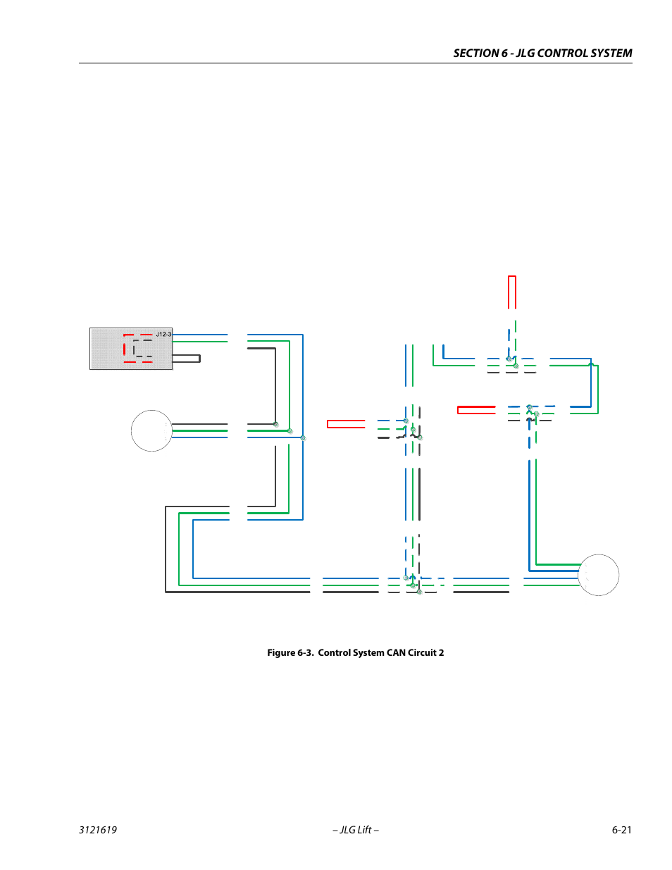 Control system can circuit 2 -21, Figure 6-3. control system can circuit 2 | JLG 1850SJ Service Manual User Manual | Page 303 / 452