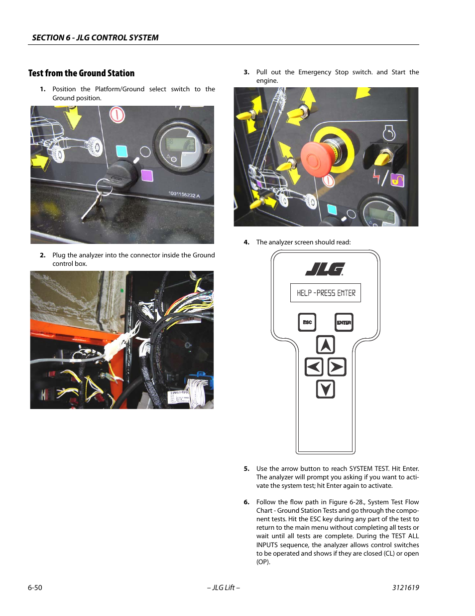 Test from the ground station, Test from the ground station -50 | JLG 1850SJ Service Manual User Manual | Page 332 / 452