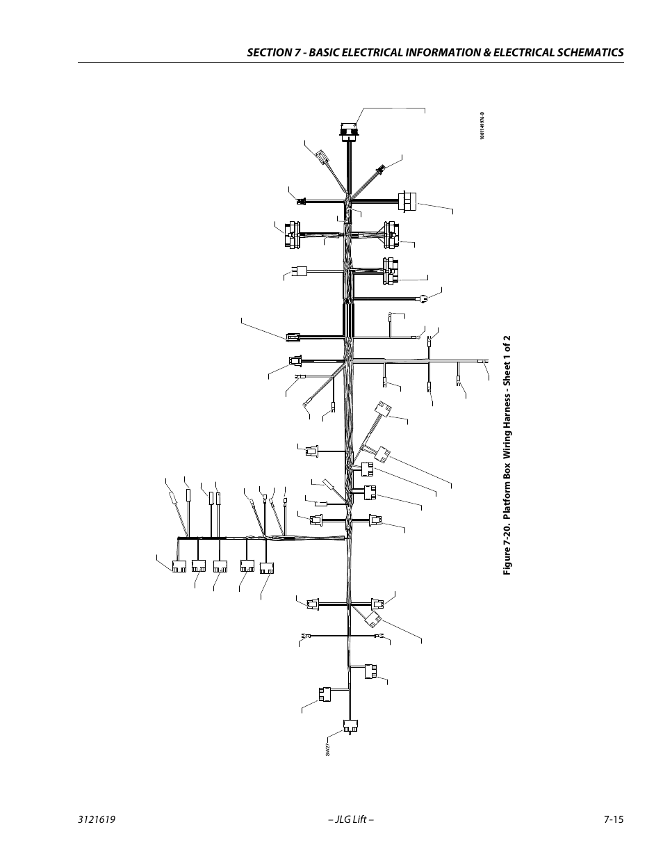 Platform box wiring harness - sheet 1 of 2 -15 | JLG 1850SJ Service Manual User Manual | Page 375 / 452
