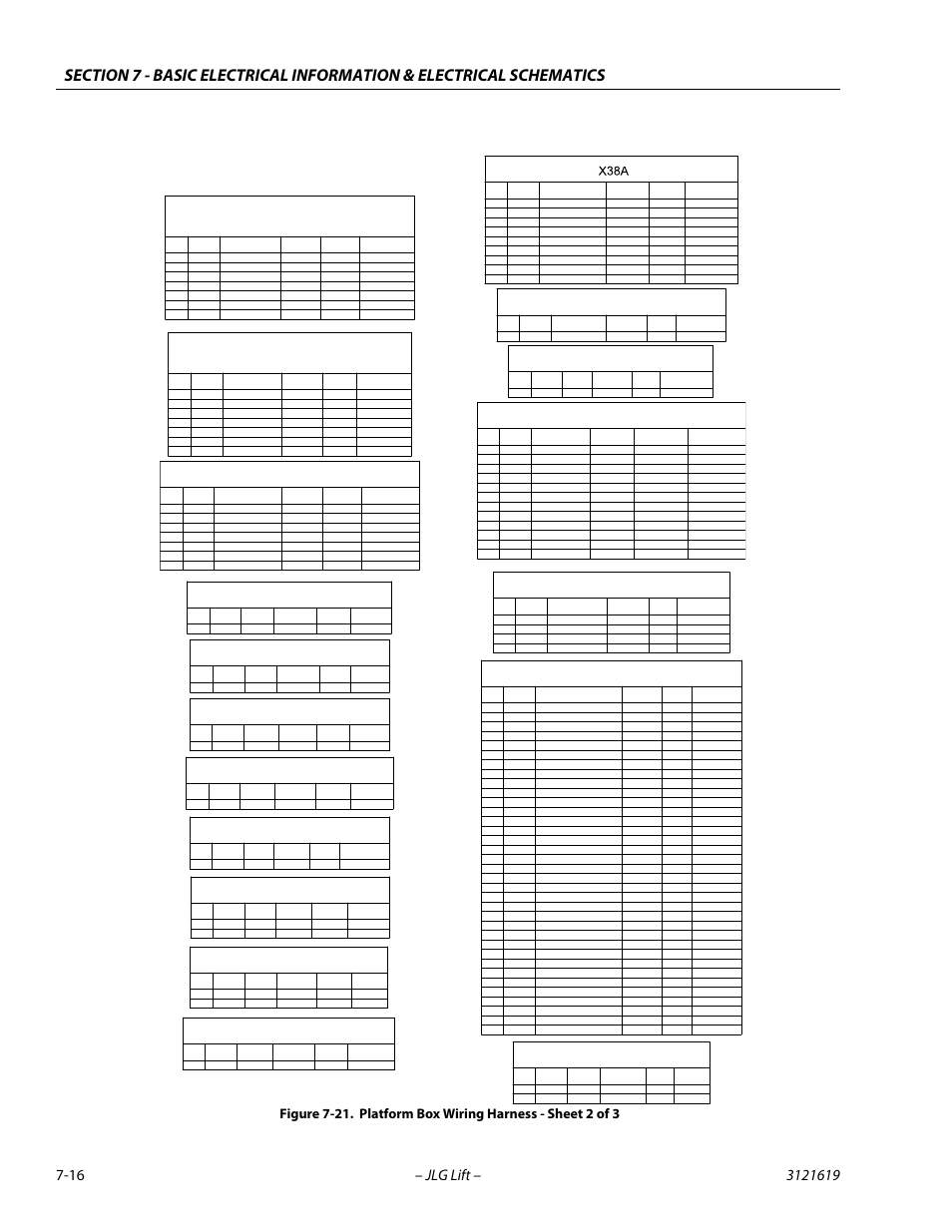 Platform box wiring harness - sheet 2 of 3 -16, X384, Sw10 | X391, X390, X385, X388, X387, Ah30, X399 | JLG 1850SJ Service Manual User Manual | Page 376 / 452