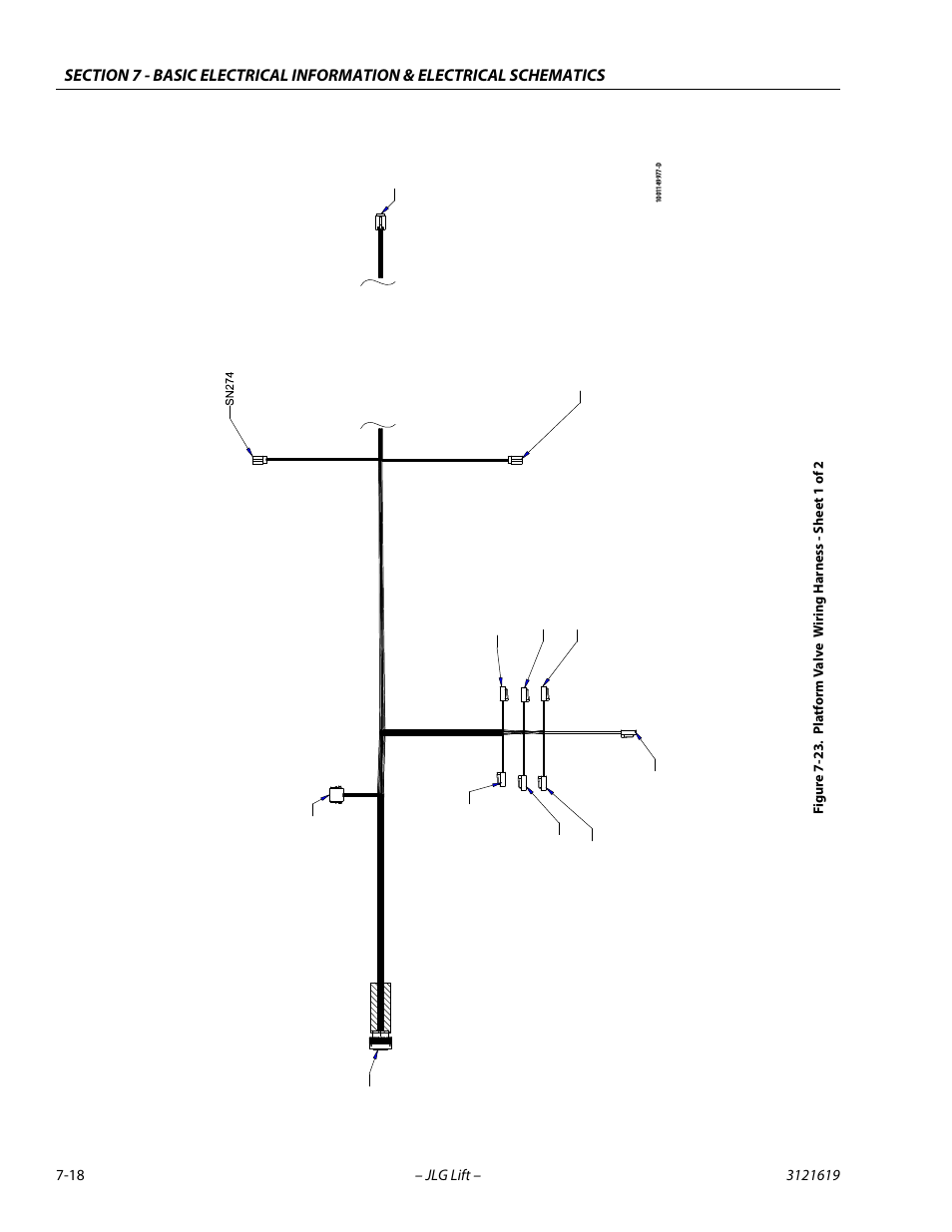 Platform valve wiring harness - sheet 1 of 2 -18 | JLG 1850SJ Service Manual User Manual | Page 378 / 452