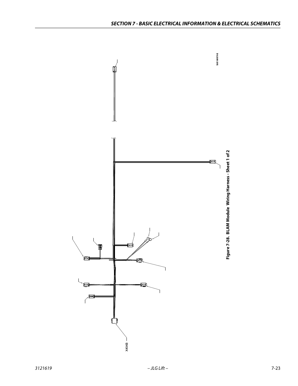 Blam module wiring harness - sheet 1 of 2 -23 | JLG 1850SJ Service Manual User Manual | Page 383 / 452