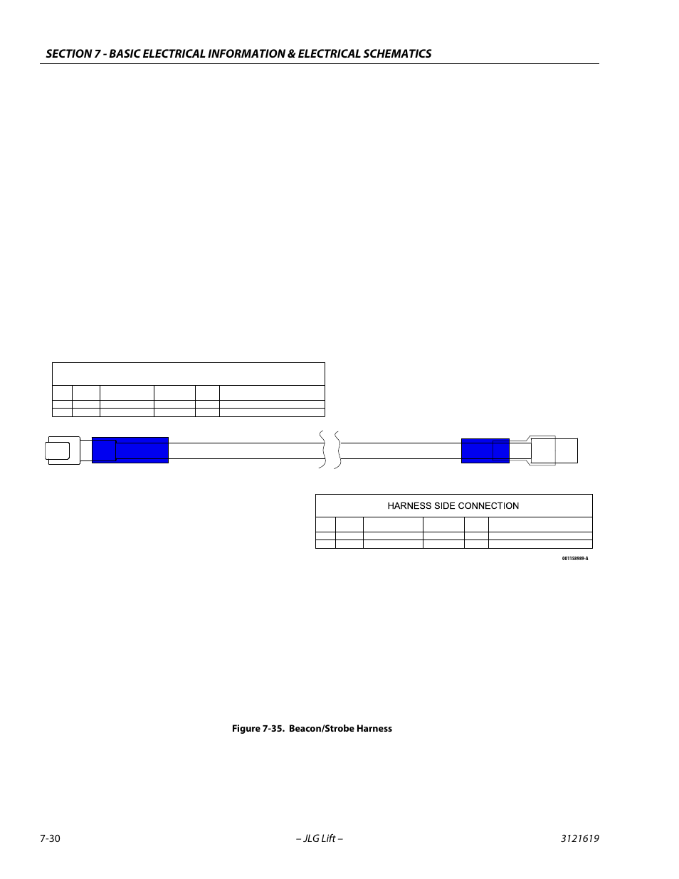 Beacon/strobe harness -30, Figure 7-35. beacon/strobe harness | JLG 1850SJ Service Manual User Manual | Page 390 / 452