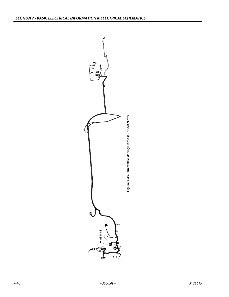 Turntable wiring harness - sheet 9 of 9 -40 | JLG 1850SJ Service Manual User Manual | Page 400 / 452