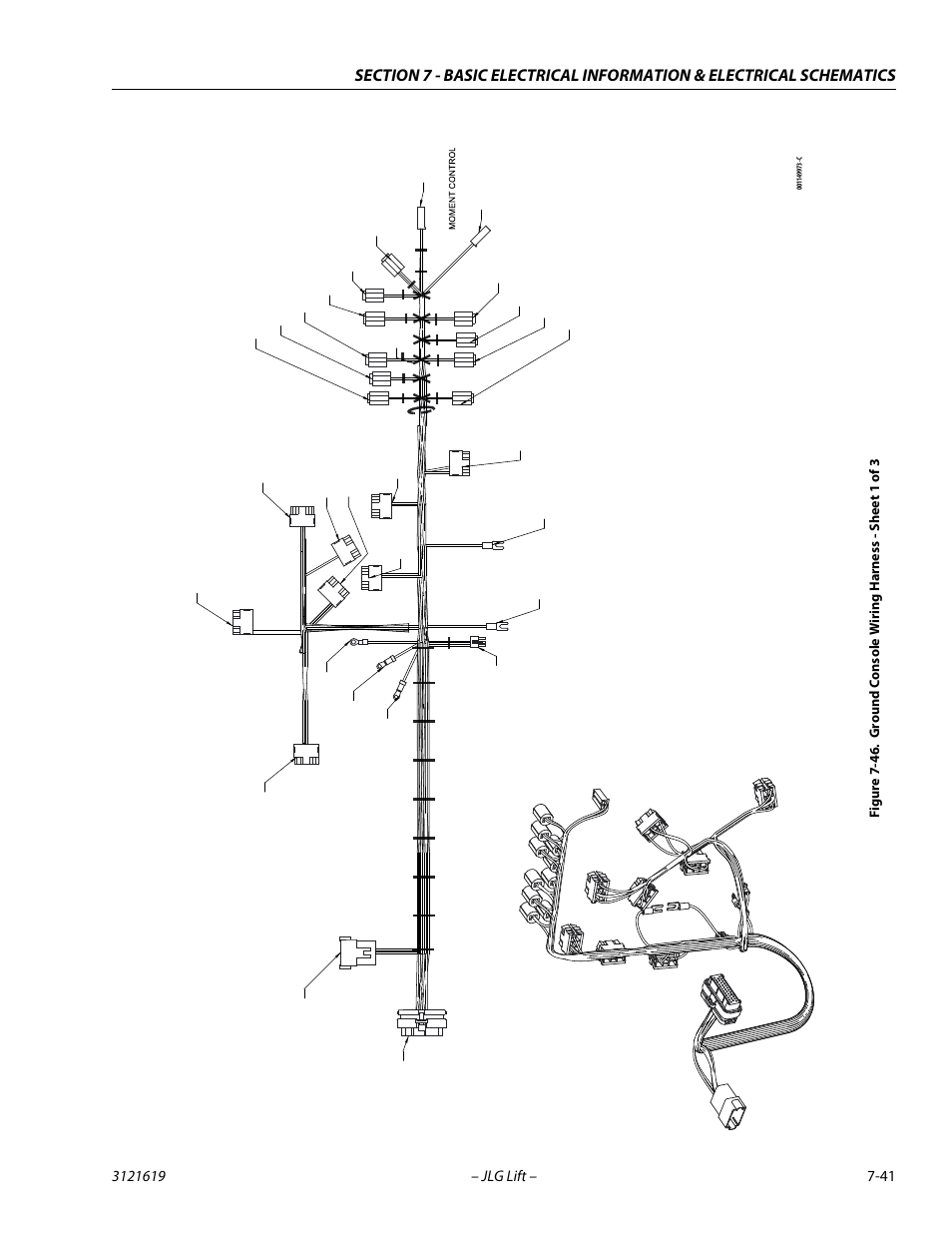 Ground console wiring harness - sheet 1 of 3 -41 | JLG 1850SJ Service Manual User Manual | Page 401 / 452