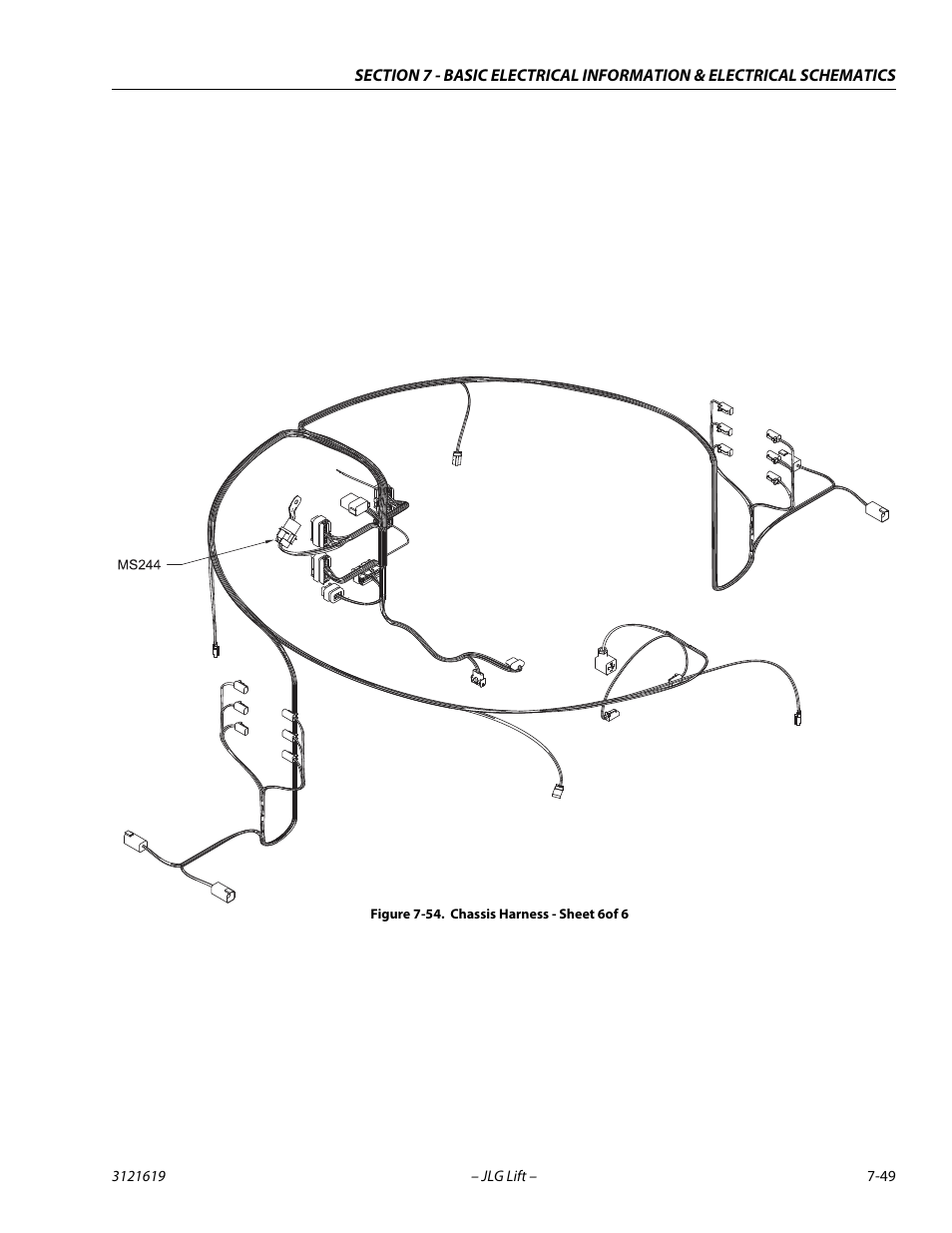 Chassis harness - sheet 6of 6 -49 | JLG 1850SJ Service Manual User Manual | Page 409 / 452