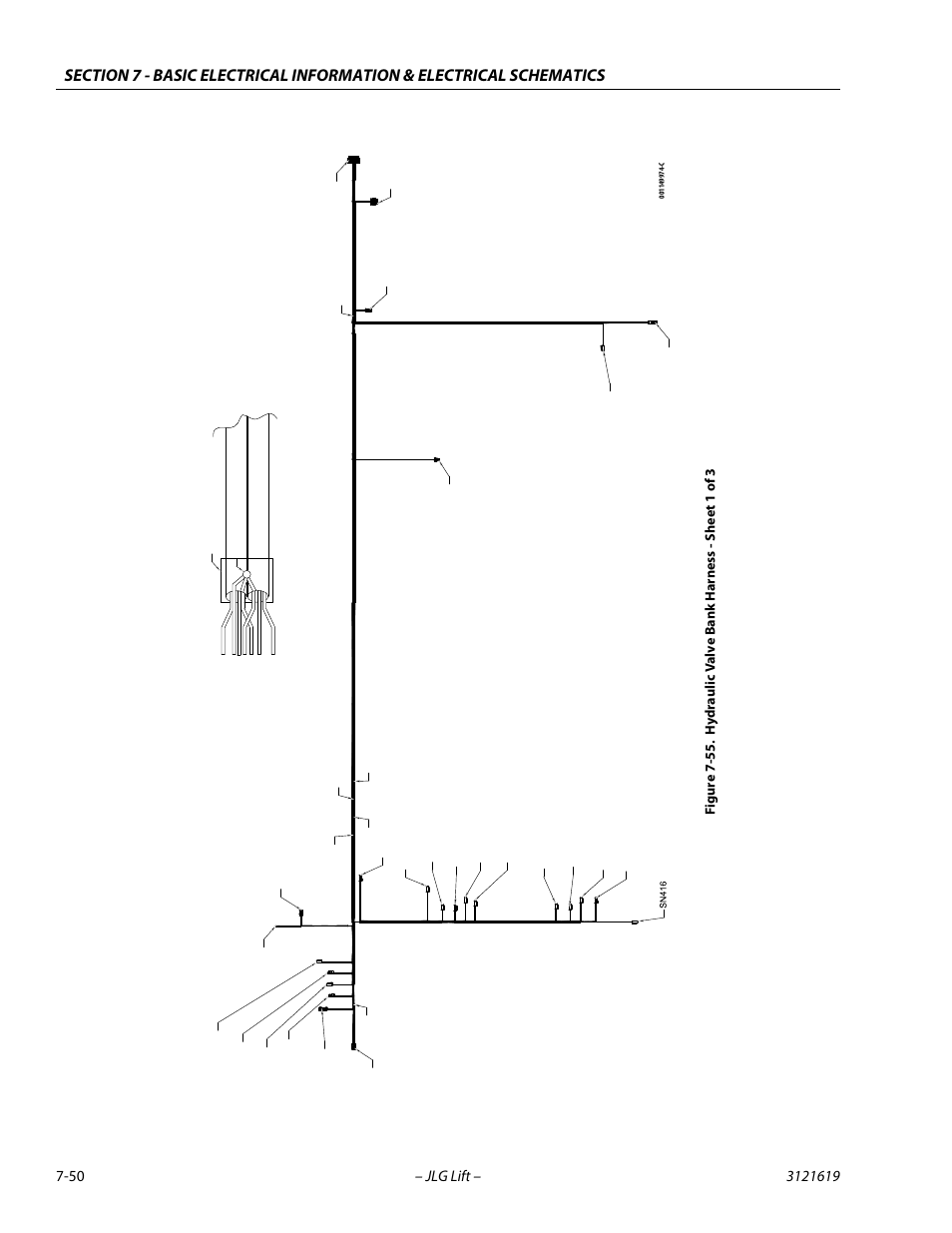 Hydraulic valve bank harness - sheet 1 of 3 -50 | JLG 1850SJ Service Manual User Manual | Page 410 / 452