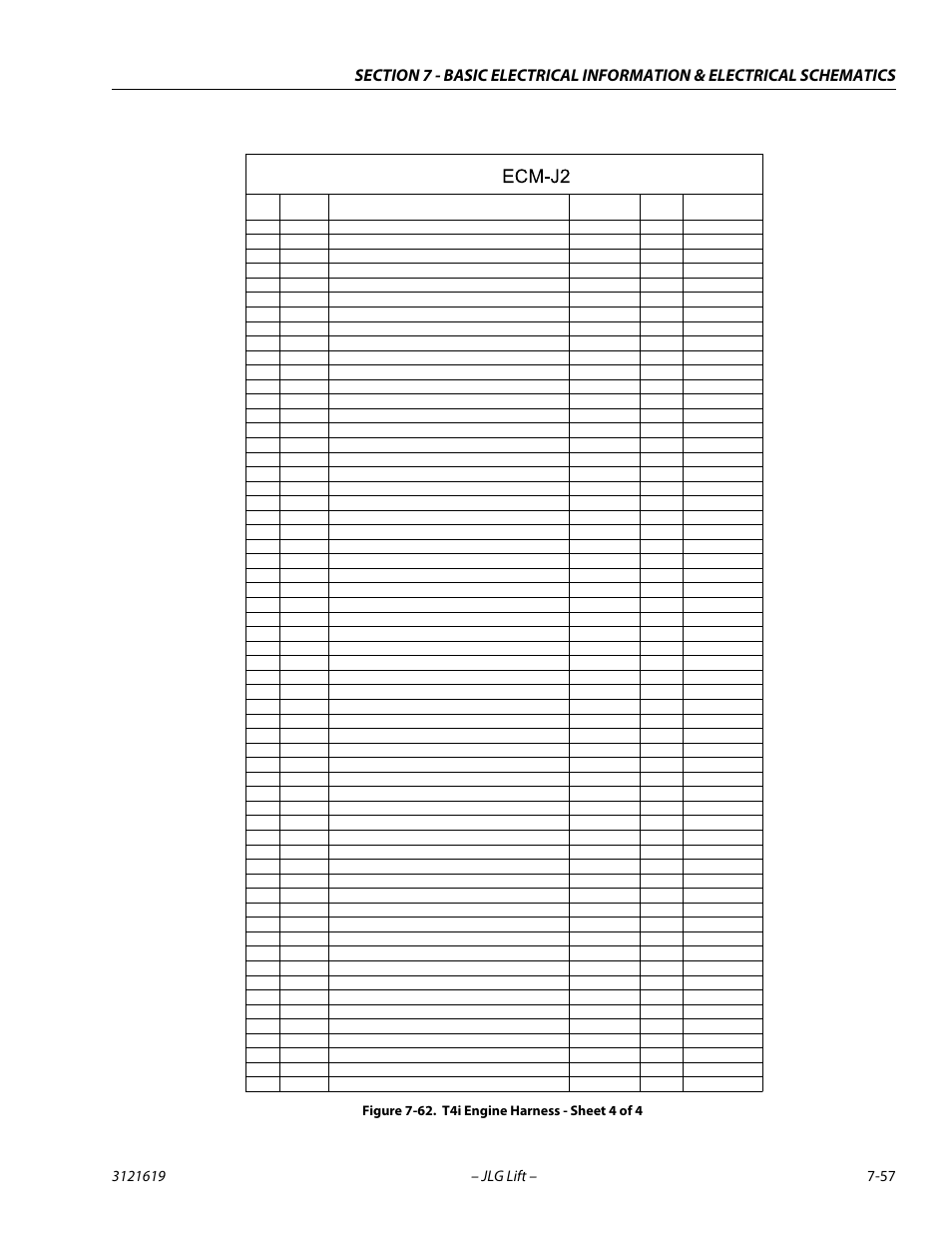 T4i engine harness - sheet 4 of 4 -57 | JLG 1850SJ Service Manual User Manual | Page 417 / 452