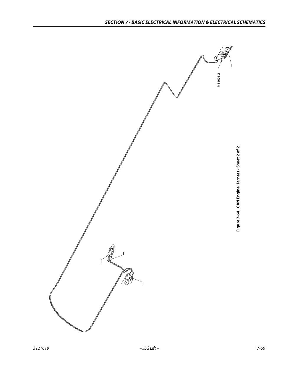 Can engine harness - sheet 2 of 2 -59 | JLG 1850SJ Service Manual User Manual | Page 419 / 452