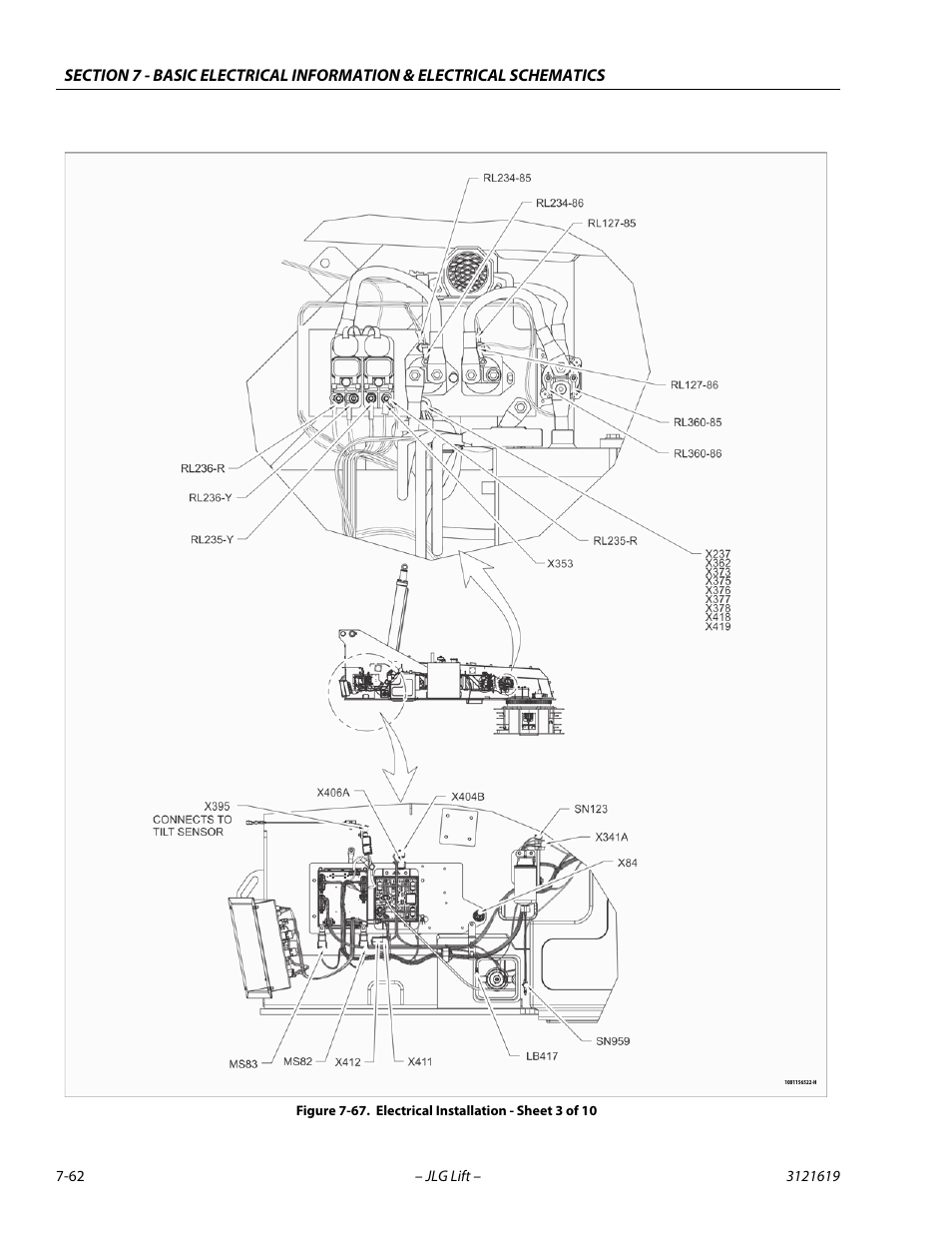 Electrical installation - sheet 3 of 10 -62 | JLG 1850SJ Service Manual User Manual | Page 422 / 452