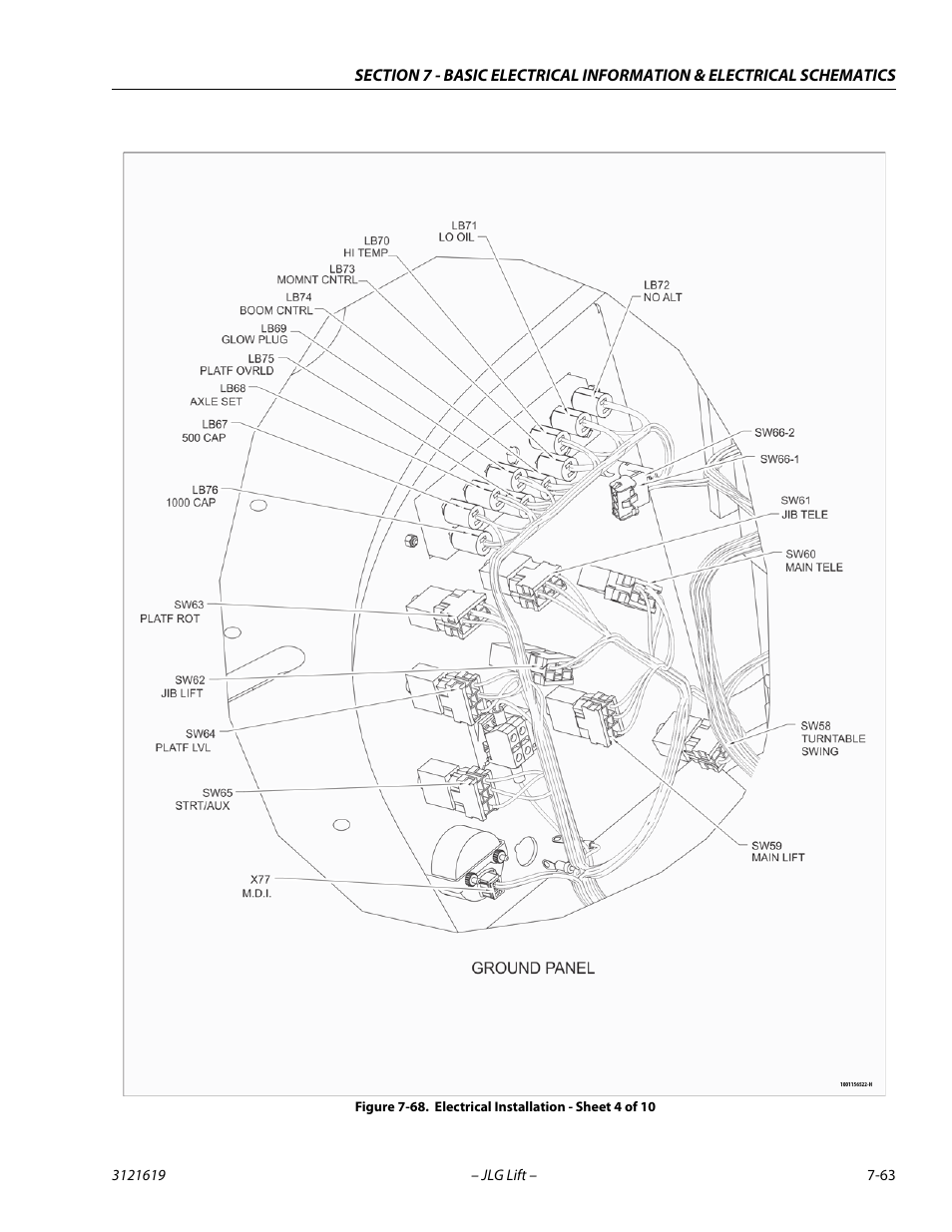 Electrical installation - sheet 4 of 10 -63 | JLG 1850SJ Service Manual User Manual | Page 423 / 452