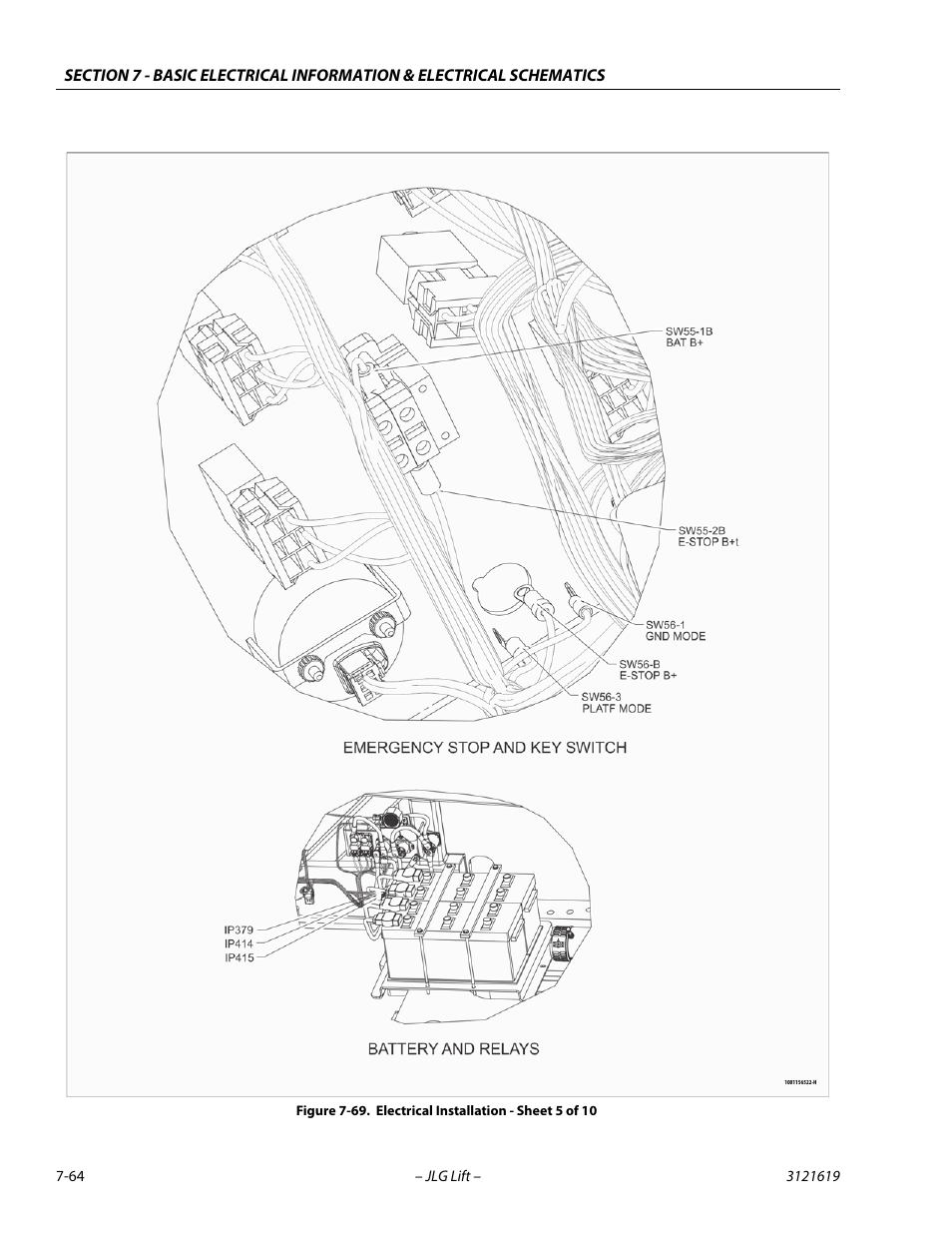 Electrical installation - sheet 5 of 10 -64 | JLG 1850SJ Service Manual User Manual | Page 424 / 452
