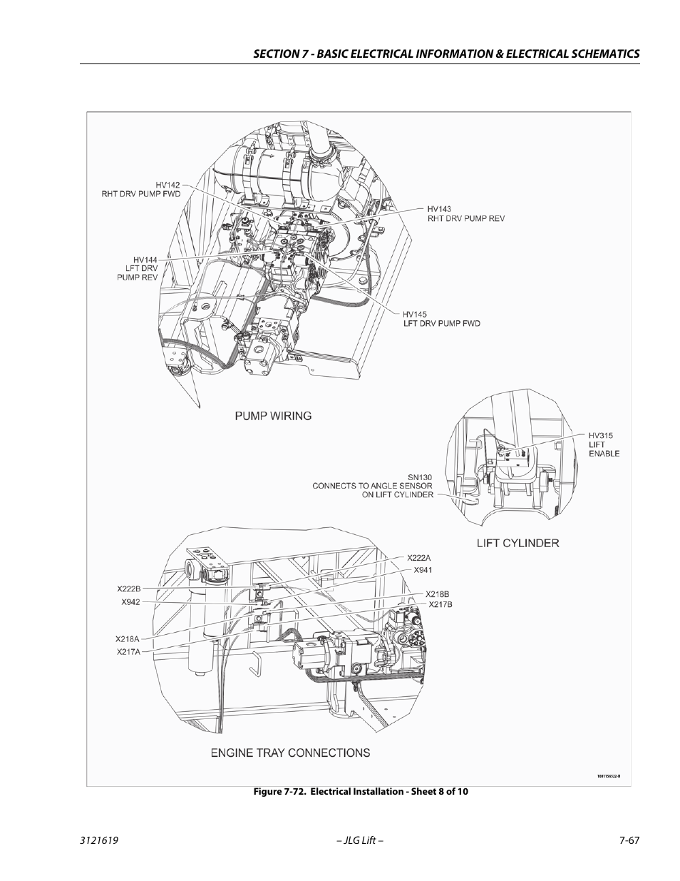 Electrical installation - sheet 8 of 10 -67 | JLG 1850SJ Service Manual User Manual | Page 427 / 452