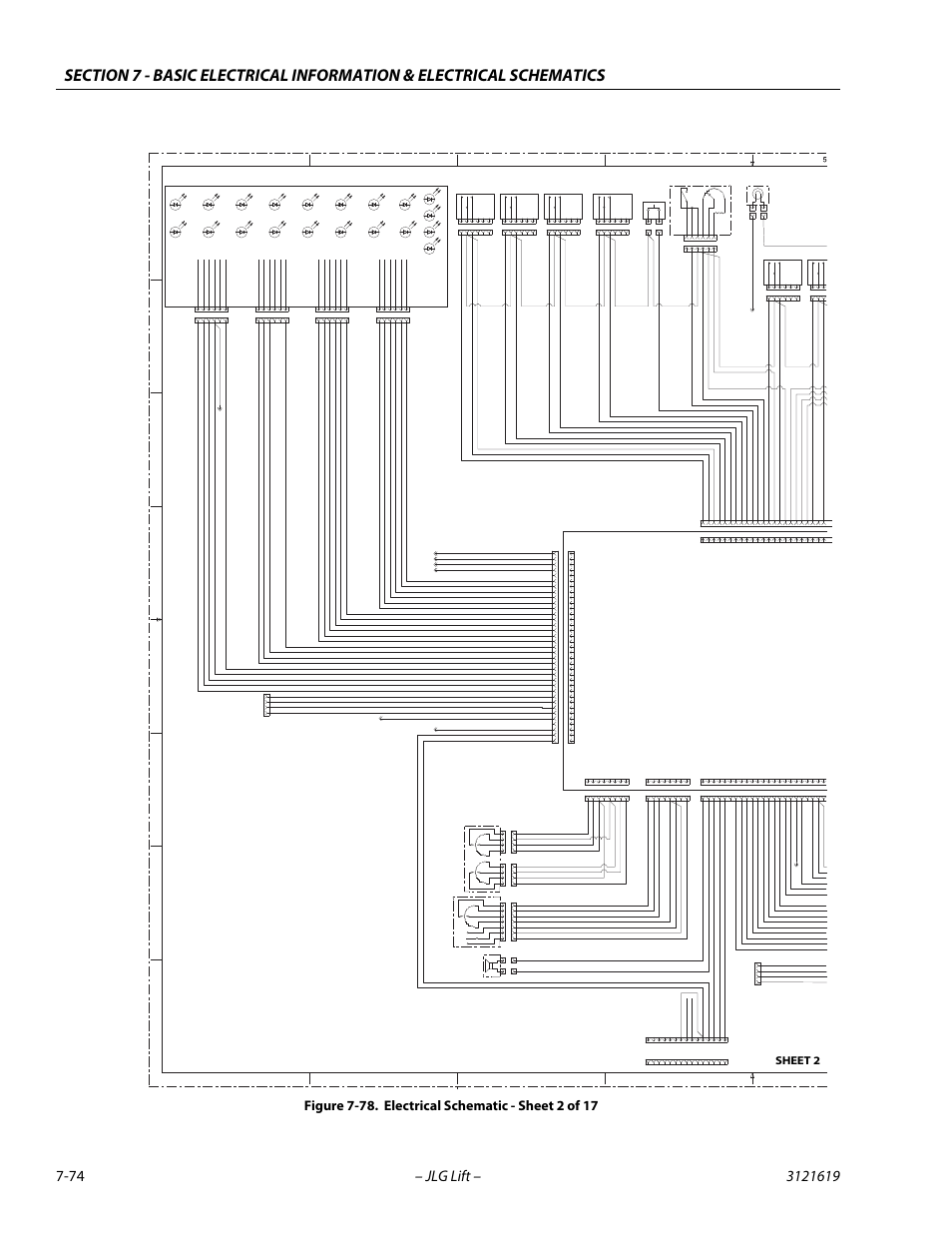 Electrical schematic - sheet 2 of 17 -74, Sheet 2 | JLG 1850SJ Service Manual User Manual | Page 434 / 452