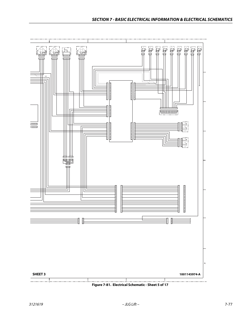 Electrical schematic - sheet 5 of 17 -77 | JLG 1850SJ Service Manual User Manual | Page 437 / 452