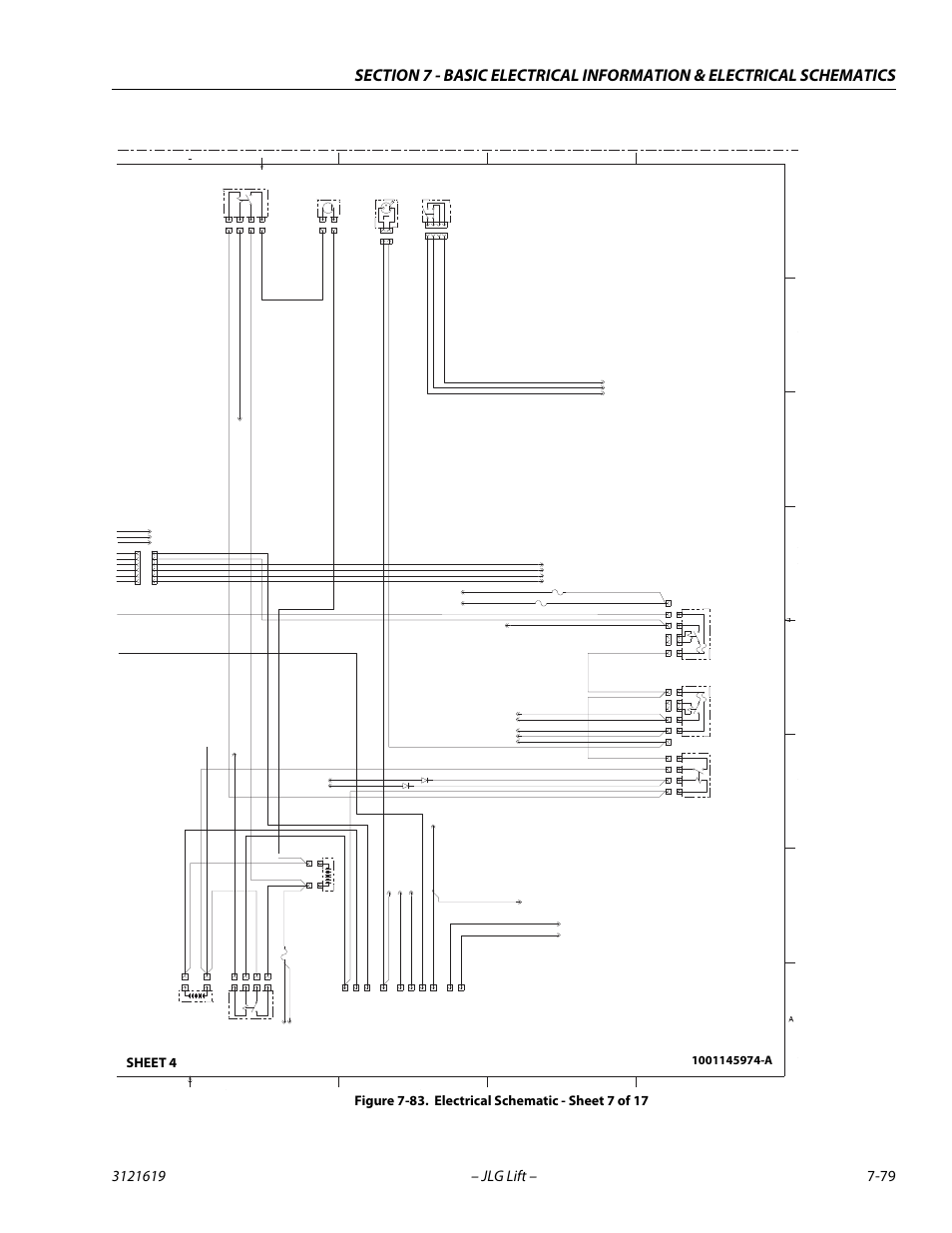 Electrical schematic - sheet 7 of 17 -79 | JLG 1850SJ Service Manual User Manual | Page 439 / 452