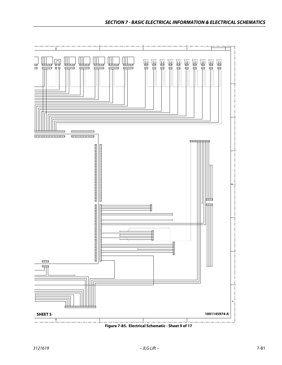 Electrical schematic - sheet 9 of 17 -81, Connection to valve harness x159a | JLG 1850SJ Service Manual User Manual | Page 441 / 452