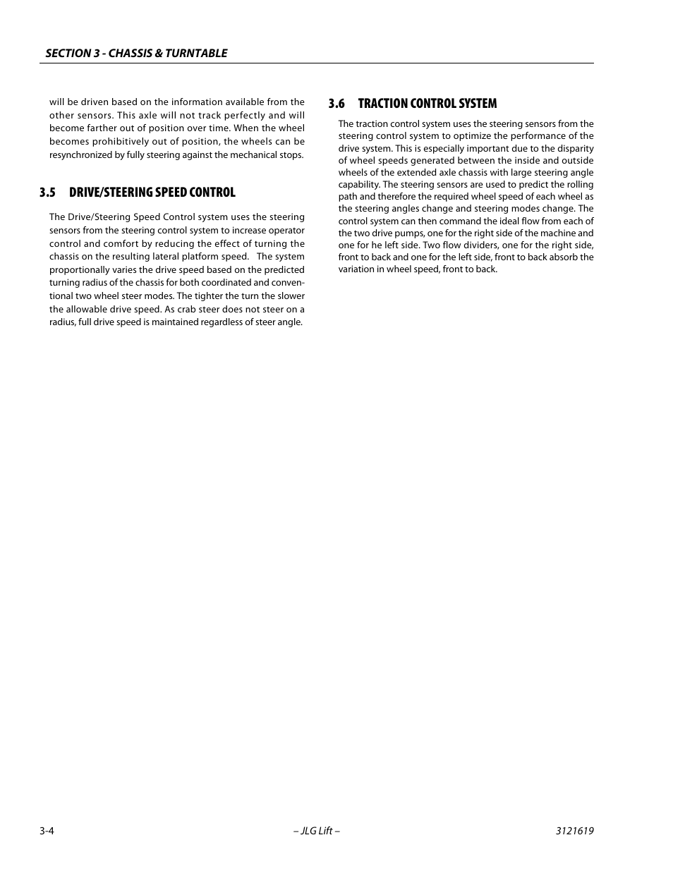 5 drive/steering speed control, 6 traction control system, Drive/steering speed control -4 | Traction control system -4 | JLG 1850SJ Service Manual User Manual | Page 46 / 452