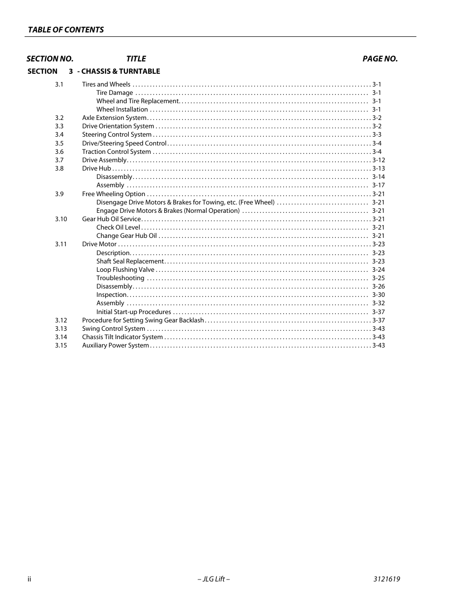 JLG 1850SJ Service Manual User Manual | Page 6 / 452