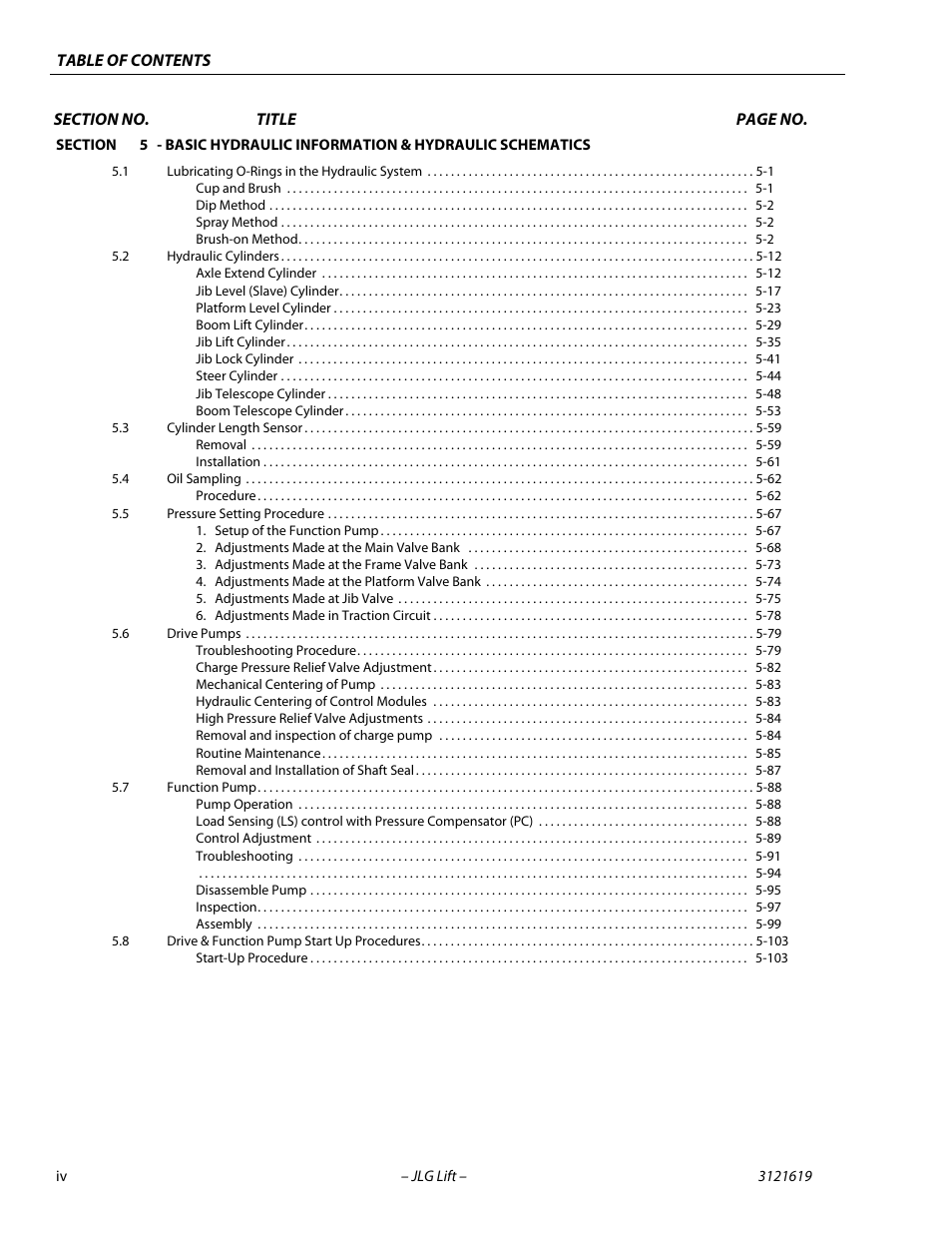 JLG 1850SJ Service Manual User Manual | Page 8 / 452