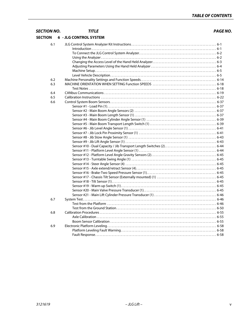 JLG 1850SJ Service Manual User Manual | Page 9 / 452