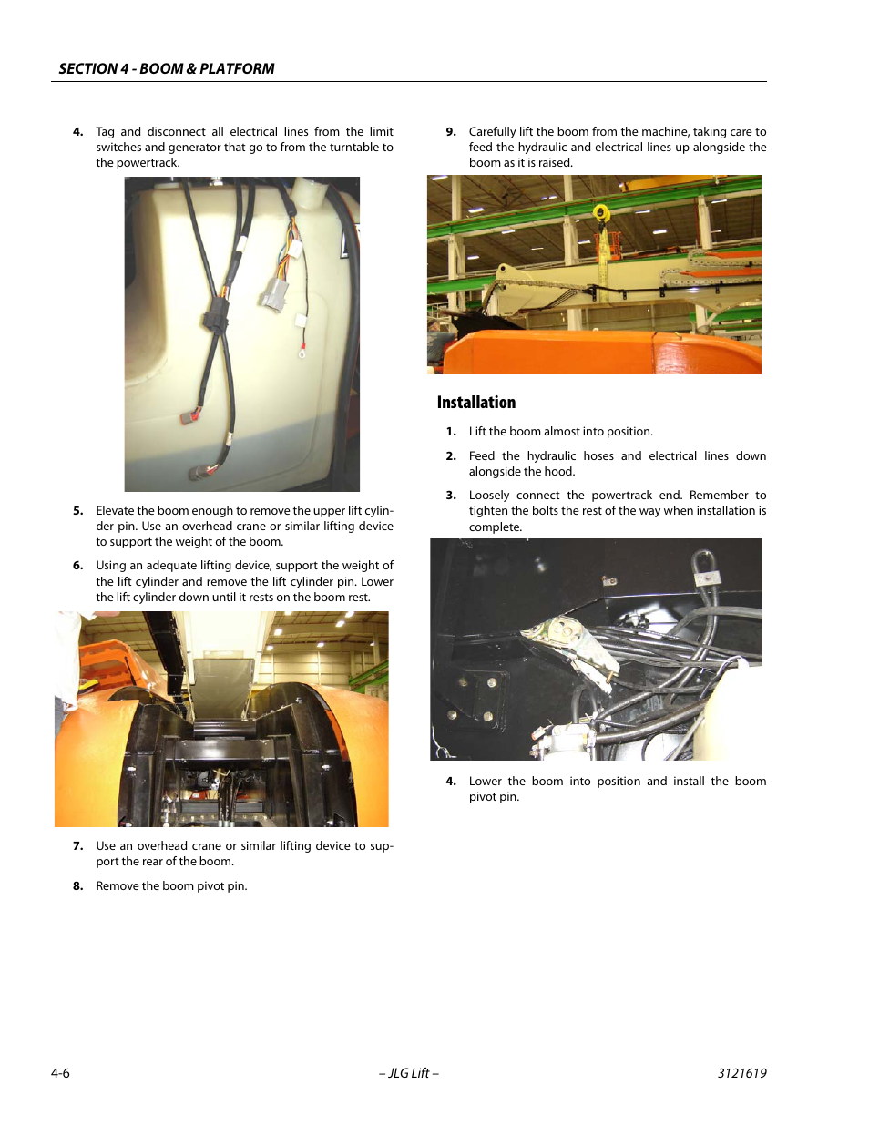 Installation, Installation -6 | JLG 1850SJ Service Manual User Manual | Page 92 / 452