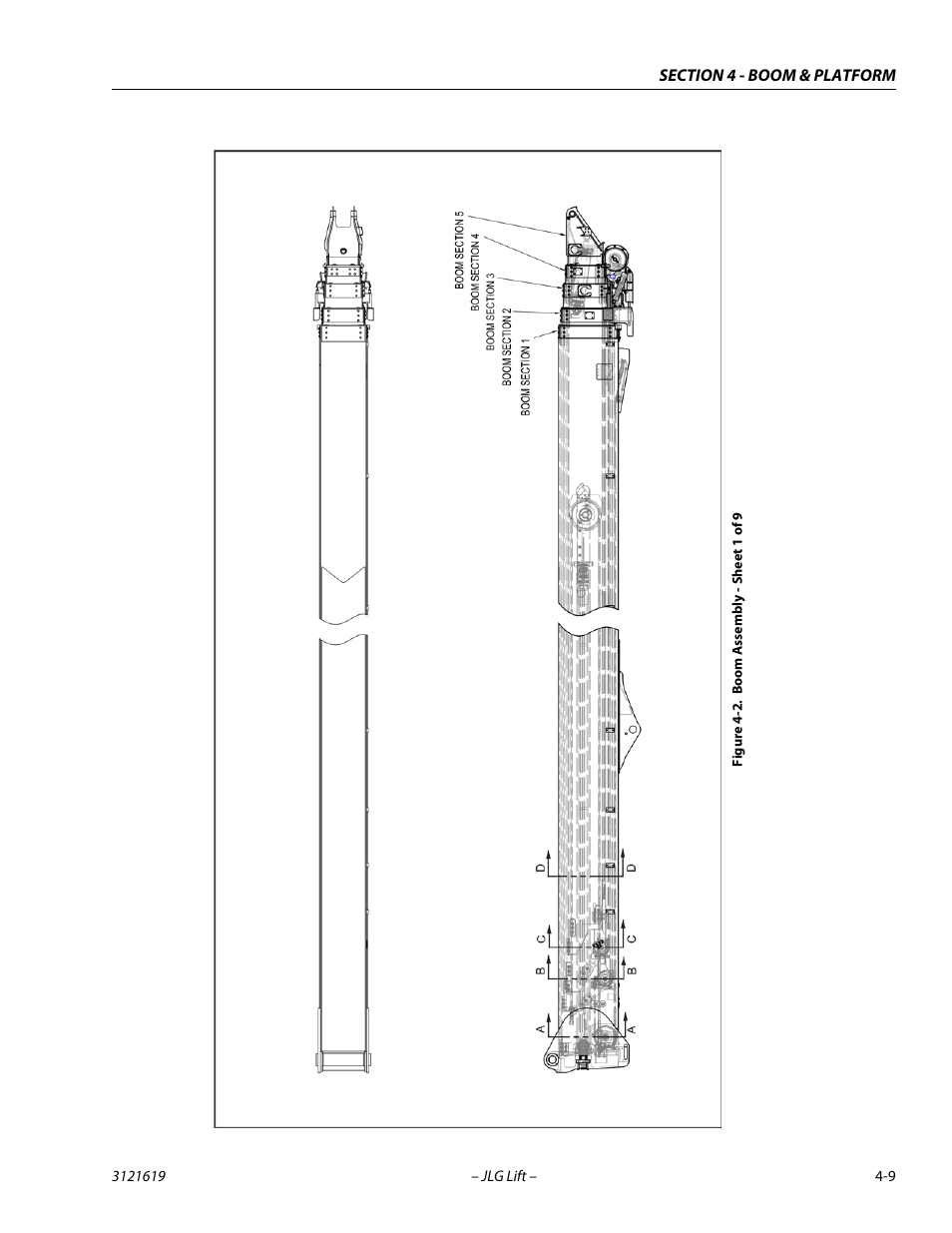 Boom assembly - sheet 1 of 9 -9 | JLG 1850SJ Service Manual User Manual | Page 95 / 452