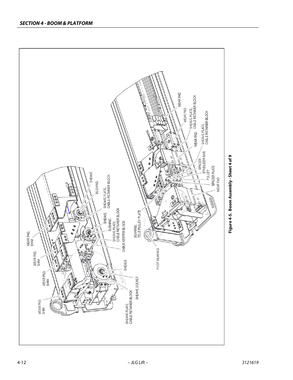 Boom assembly - sheet 4 of 9 -12 | JLG 1850SJ Service Manual User Manual | Page 98 / 452