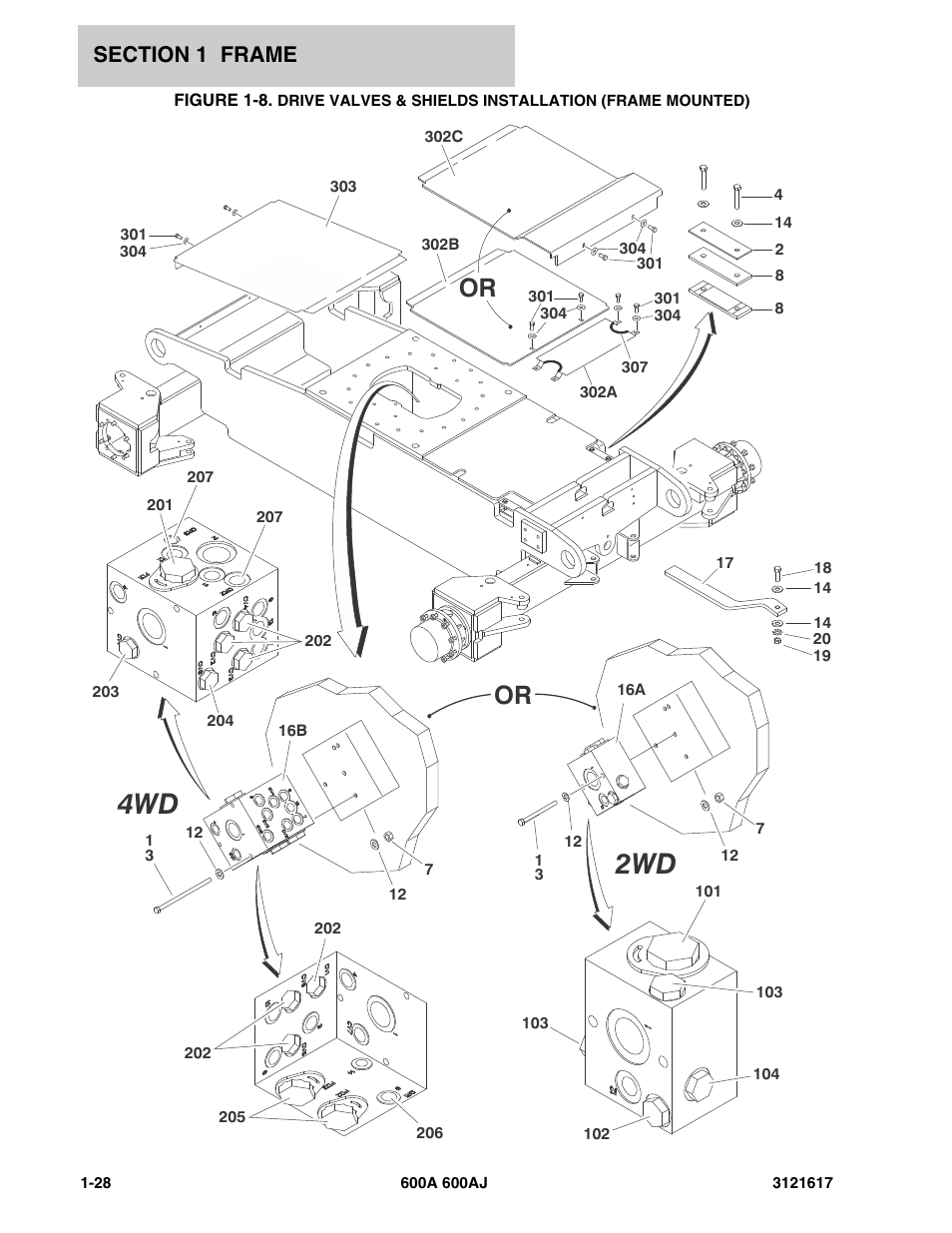 2wd 4wd | JLG 600A_AJ Parts Manual User Manual | Page 34 / 282
