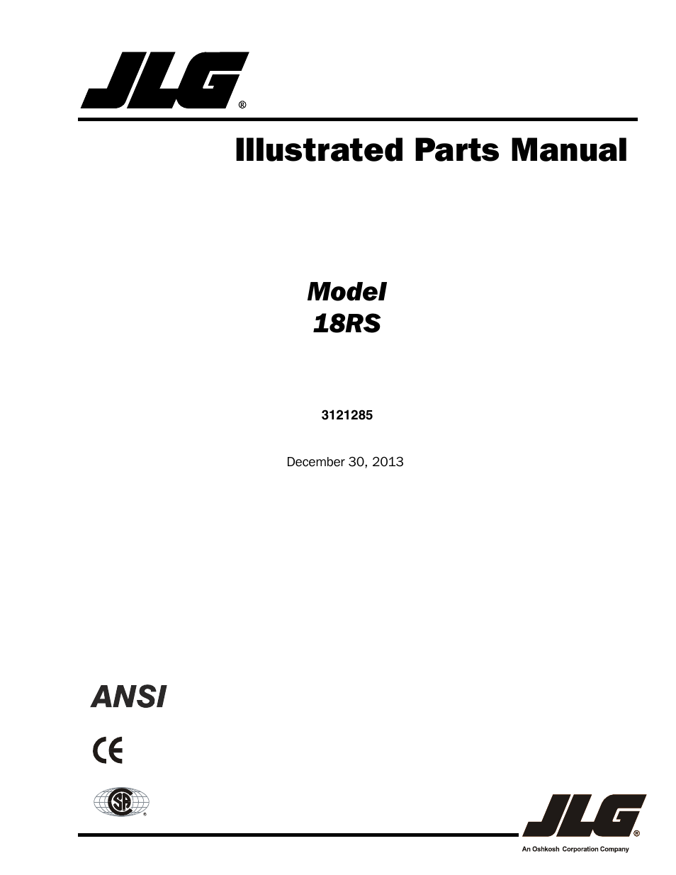 JLG 18RS Parts Manual User Manual | 136 pages