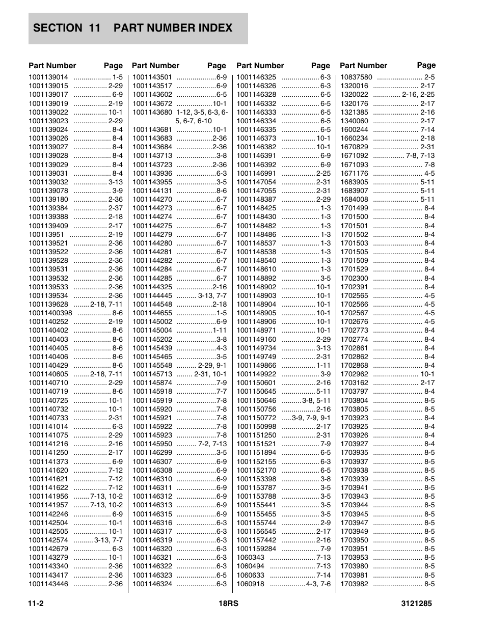 JLG 18RS Parts Manual User Manual | Page 130 / 136