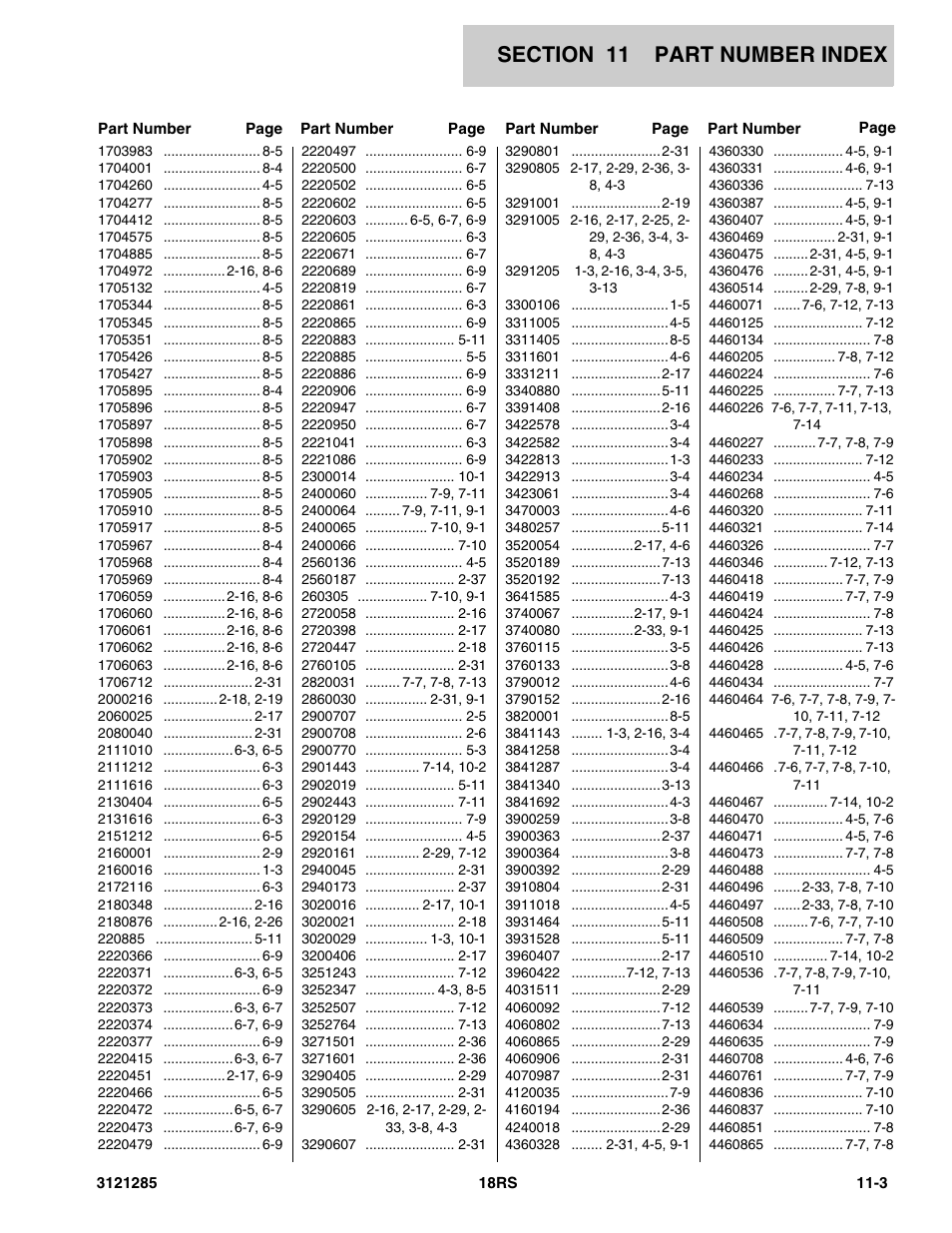 JLG 18RS Parts Manual User Manual | Page 131 / 136
