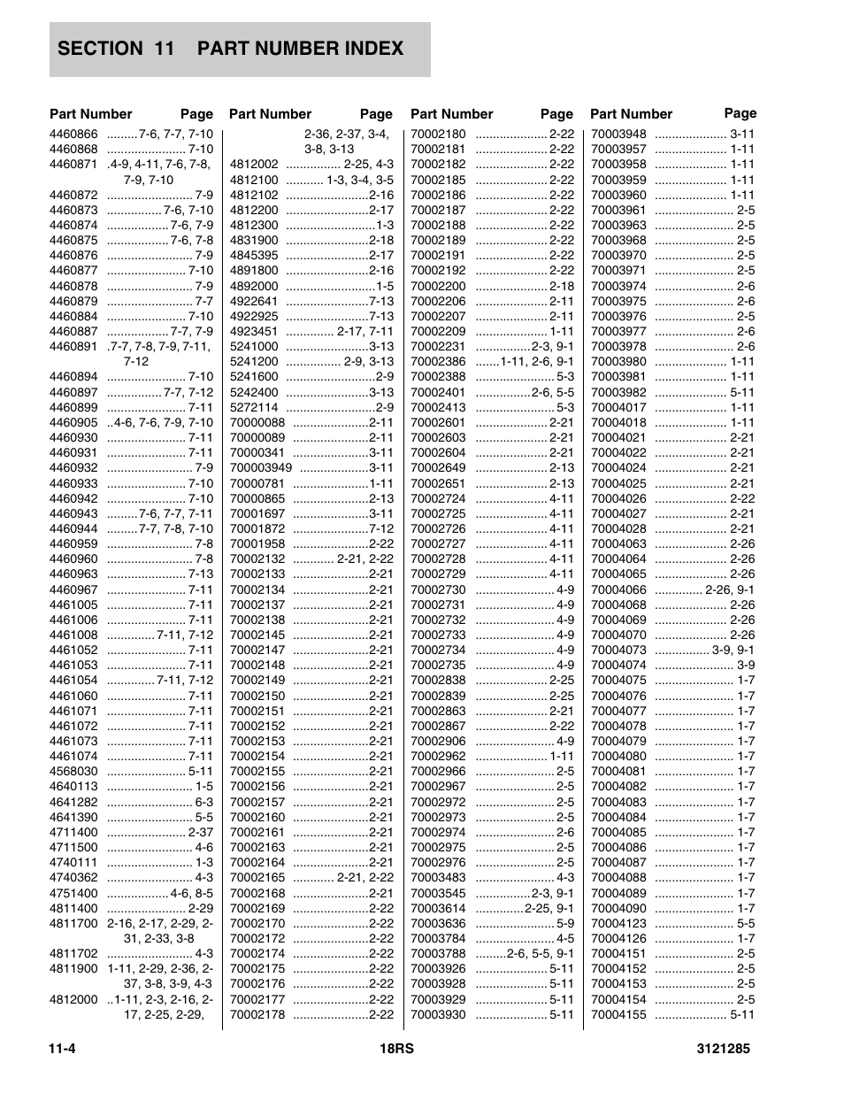 JLG 18RS Parts Manual User Manual | Page 132 / 136