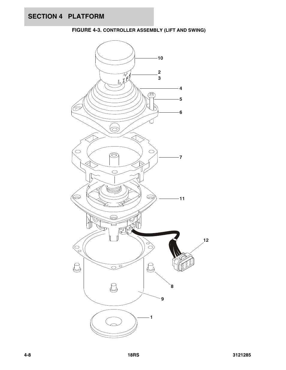Figure 4-3. controller assembly (lift and swing) | JLG 18RS Parts Manual User Manual | Page 78 / 136