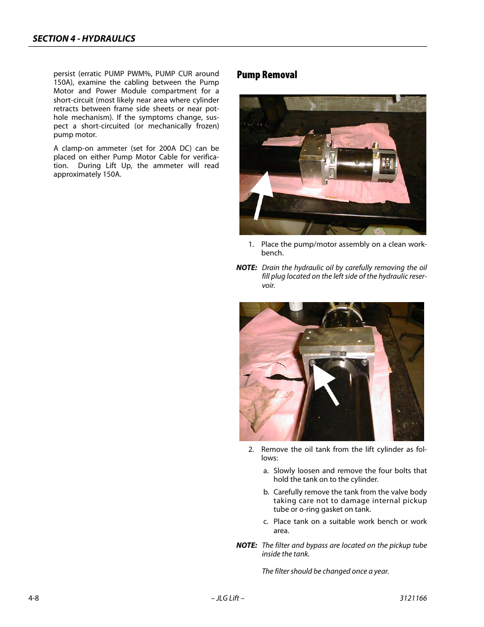 Pump removal, Pump removal -8 | JLG 3246ES Service Manual User Manual | Page 110 / 222
