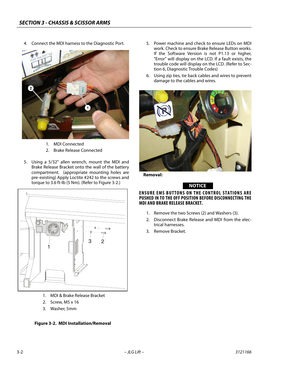 Mdi installation/removal -2 | JLG 3246ES Service Manual User Manual | Page 38 / 222