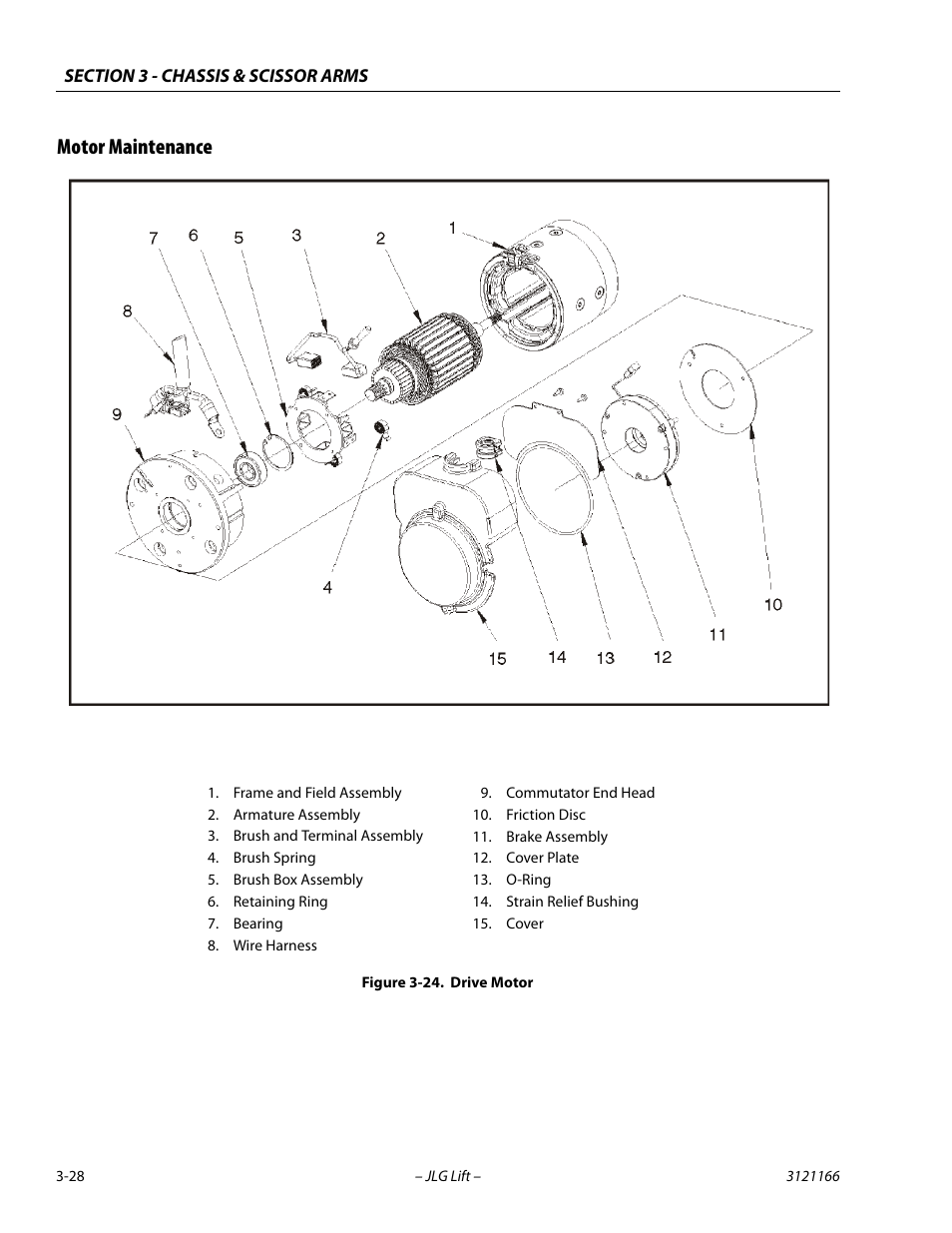 Motor maintenance, Motor maintenance -28, Drive motor -28 | JLG 3246ES Service Manual User Manual | Page 64 / 222