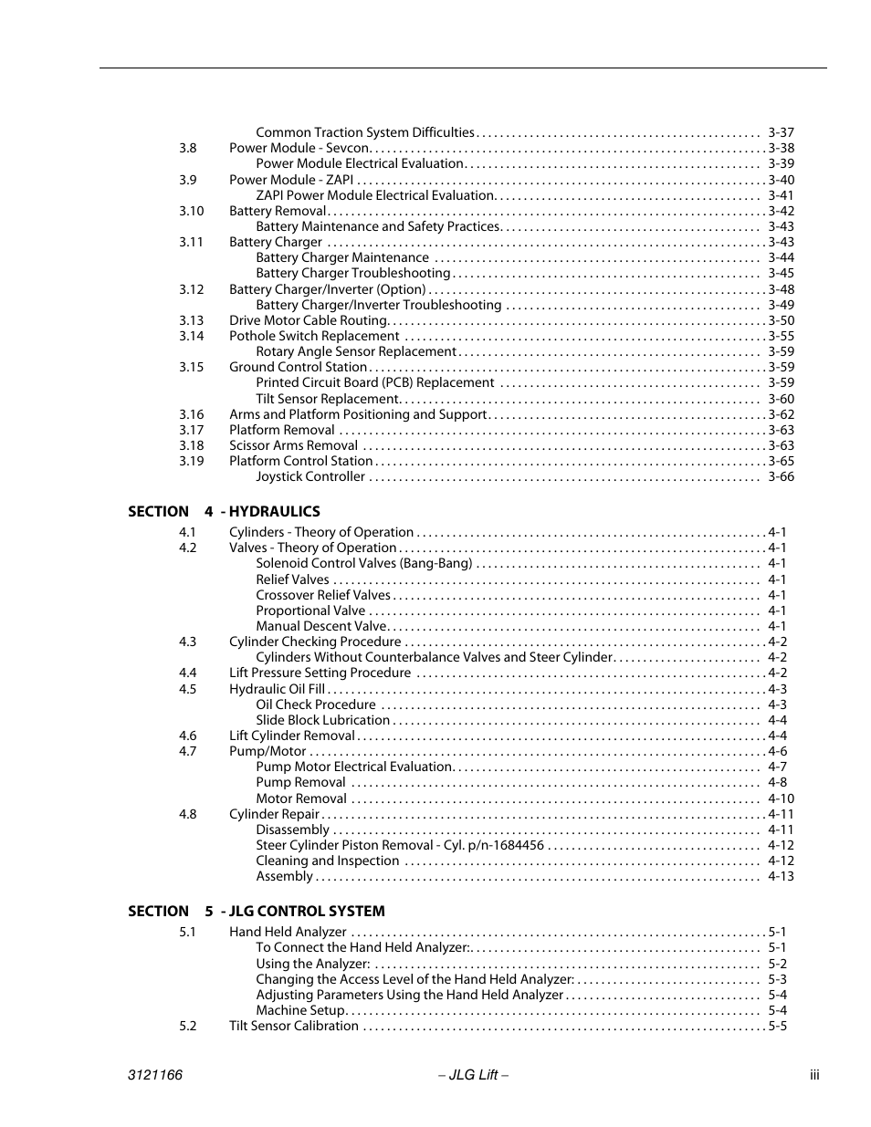 JLG 3246ES Service Manual User Manual | Page 7 / 222