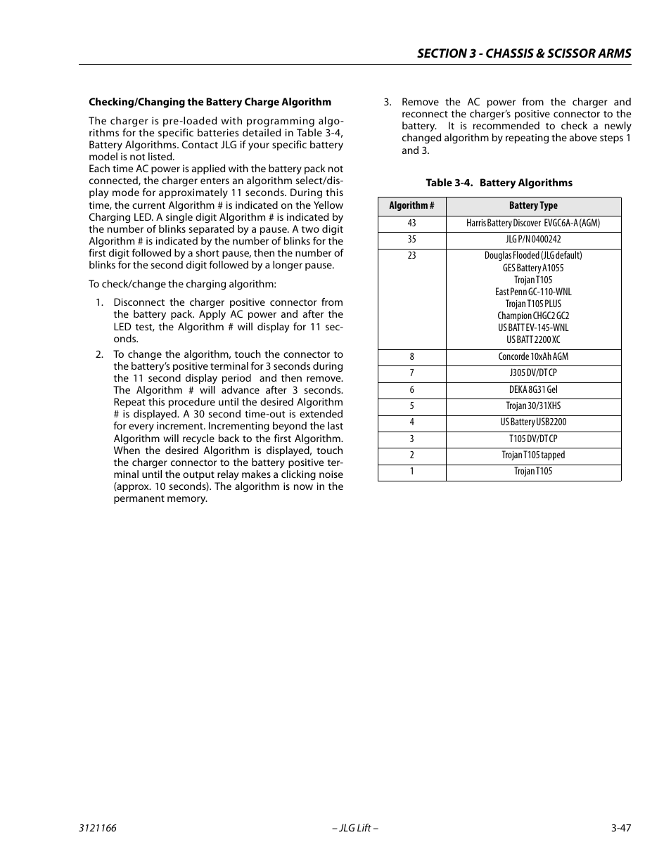 Battery algorithms -47 | JLG 3246ES Service Manual User Manual | Page 83 / 222