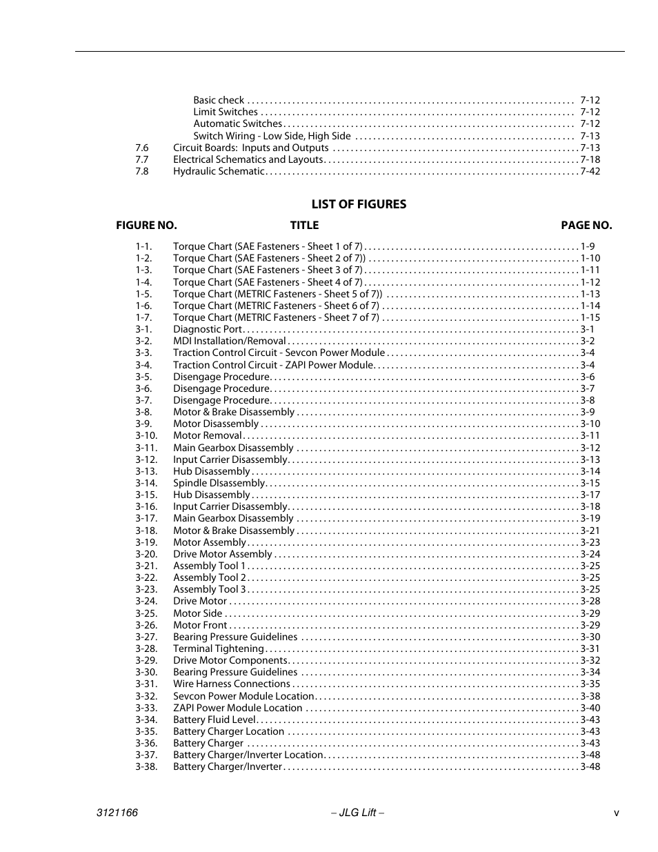 JLG 3246ES Service Manual User Manual | Page 9 / 222