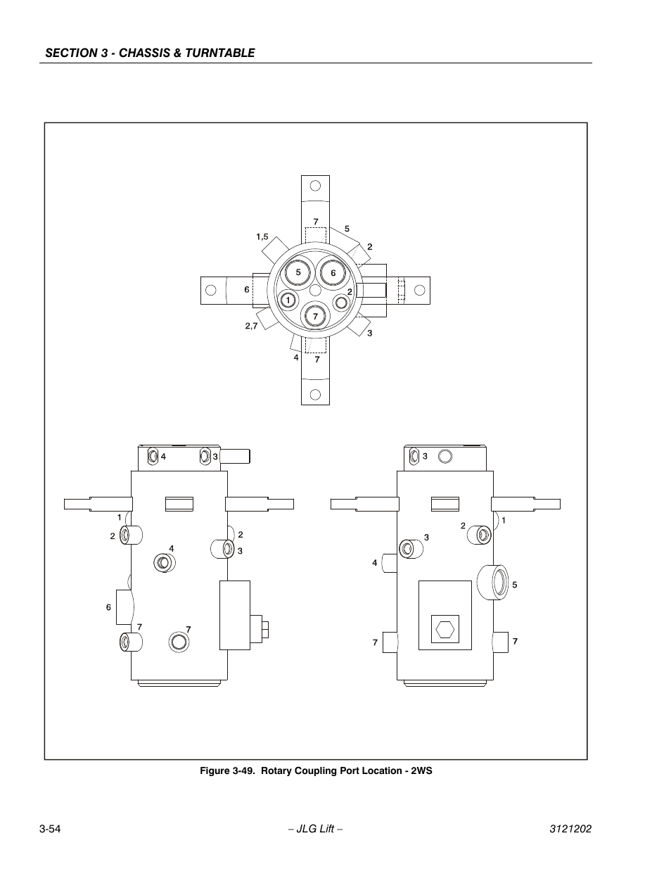 Rotary coupling port location - 2ws -54 | JLG 660SJ Service Manual User Manual | Page 104 / 334