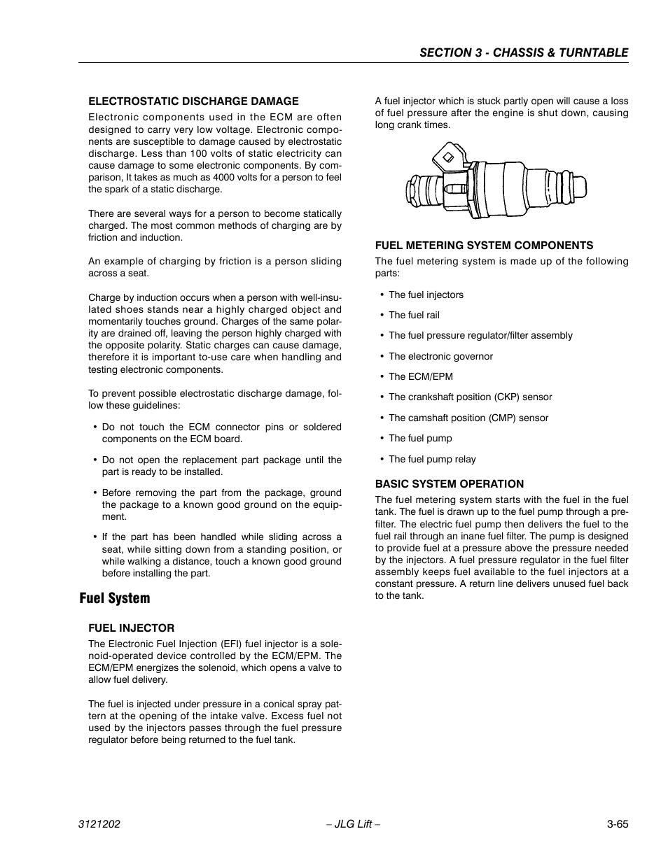 Fuel system, Fuel system -65 | JLG 660SJ Service Manual User Manual | Page 115 / 334