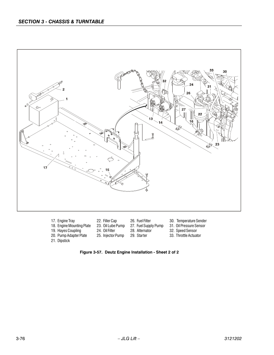 Deutz engine installation - sheet 2 of 2 -76 | JLG 660SJ Service Manual User Manual | Page 126 / 334