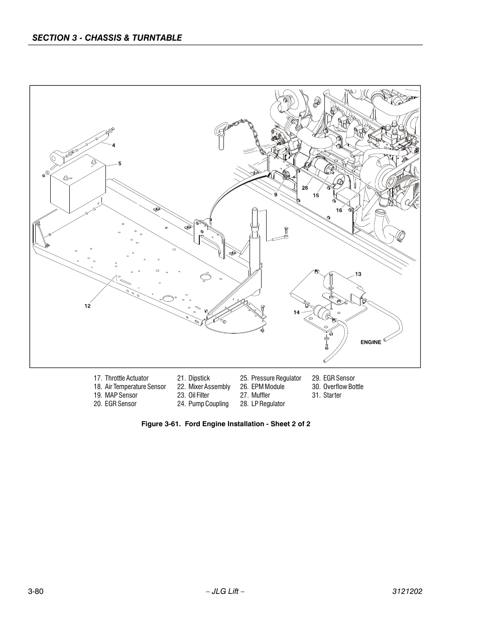 Ford engine installation - sheet 2 of 2 -80 | JLG 660SJ Service Manual User Manual | Page 130 / 334