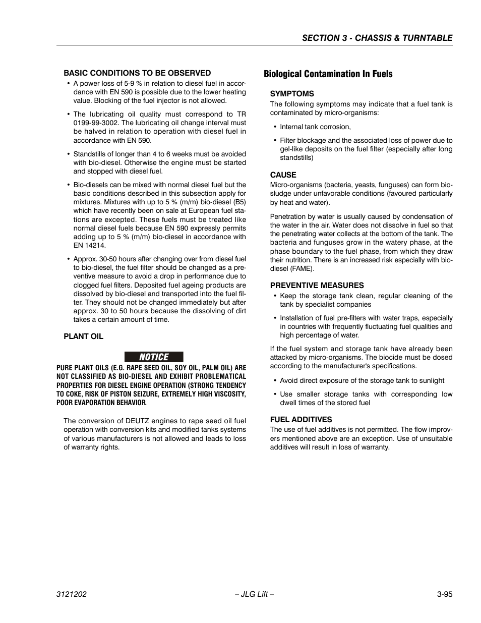 Biological contamination in fuels, Biological contamination in fuels -95 | JLG 660SJ Service Manual User Manual | Page 145 / 334