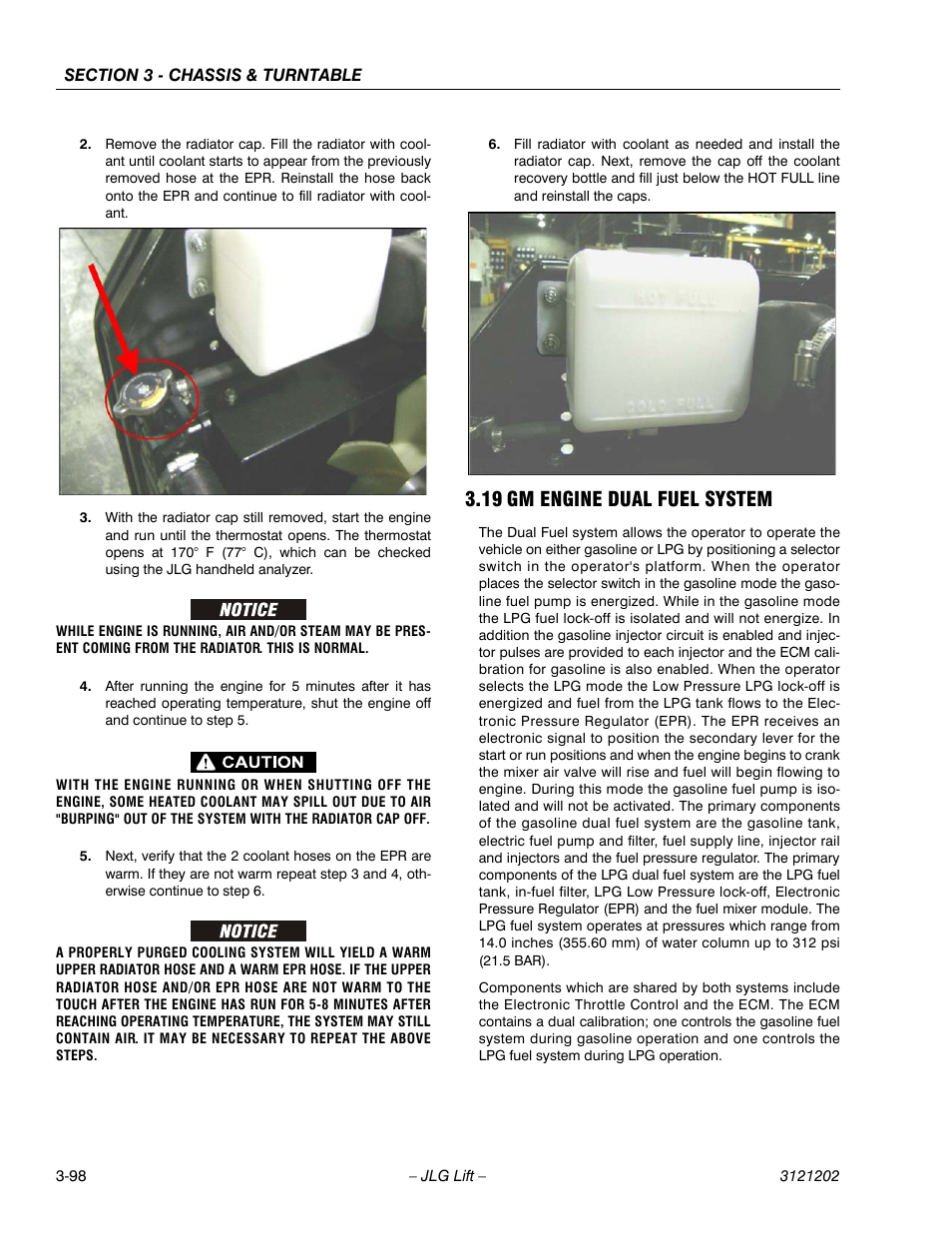 19 gm engine dual fuel system, Gm engine dual fuel system -98 | JLG 660SJ Service Manual User Manual | Page 148 / 334