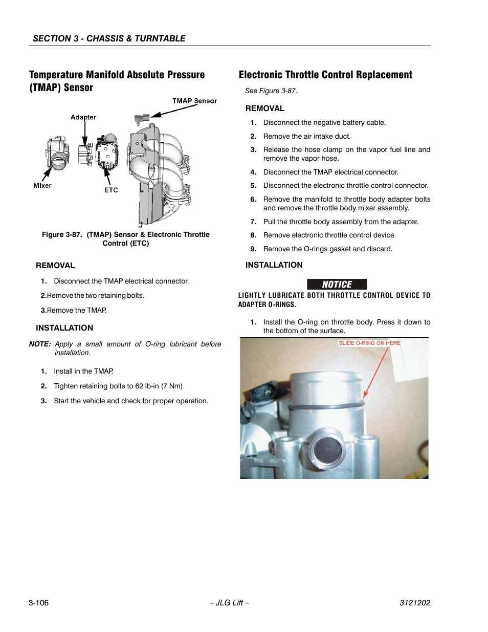 Electronic throttle control replacement | JLG 660SJ Service Manual User Manual | Page 156 / 334